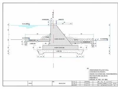 浆砌石重力式拦水坝 施工图