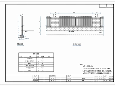 围墙 施工图