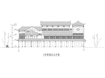 民居式客栈建筑 施工图