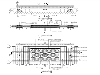 景观大区围墙详图 施工图