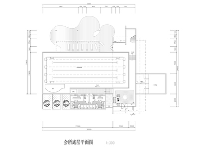 现代会所建筑 施工图 娱乐会所