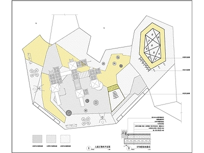 儿童活动区详图 施工图 景观小品