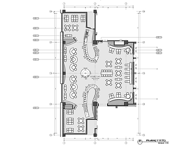 1100㎡全日制餐厅室内 施工图