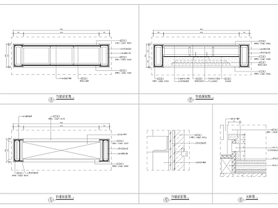 电视背景墙及天花大样 施工图