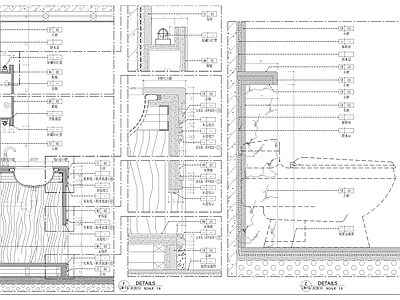 马桶卫生间及墙身大样 施工图