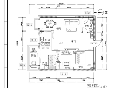 平层家装室内 施工图