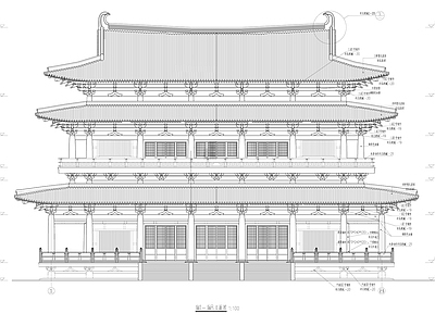 藏经阁古建筑 施工图