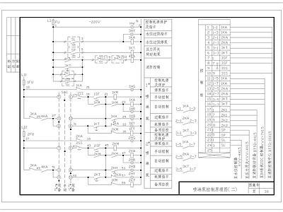 喷淋泵控制原理图 施工图