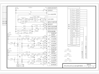 排水泵水位控制原理图 施工图