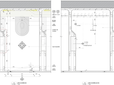 一线城市CBD公共卫生间 施工图