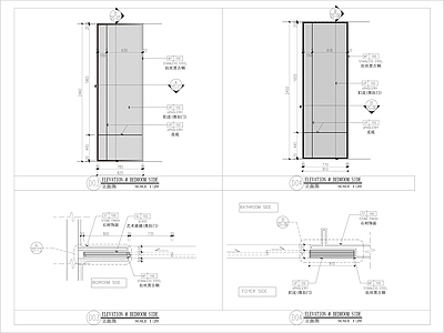 折叠门大样 施工图