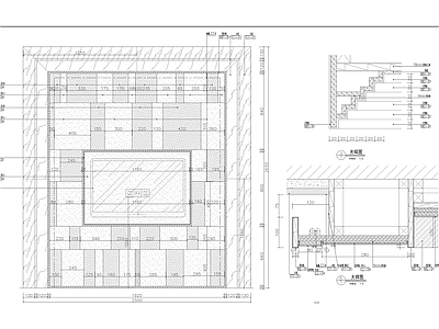 电视背景及墙身节点详图 施工图