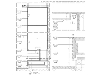 家装柜体墙身节点详图 施工图