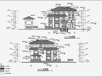 欧式简约别墅 施工图