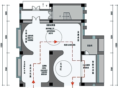 企业文化馆展厅平面图