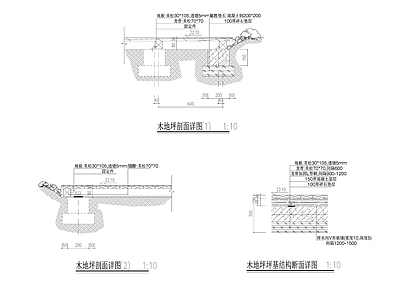 木地坪剖面详图 施工图