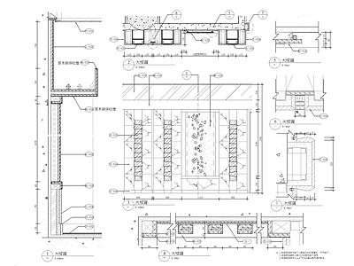 中餐背景墙墙身大样详图 施工图