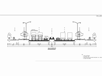 花滩川红路道路工程 施工图 交通道路