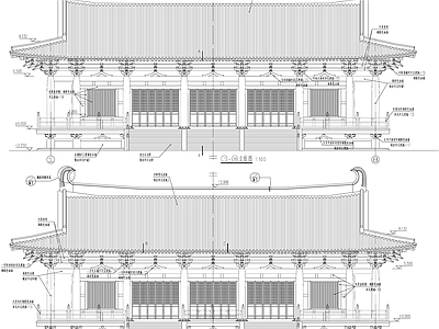 古寺天王殿古建筑 施工图