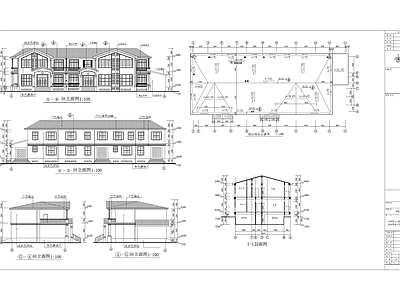 联排二层别墅建筑 施工图