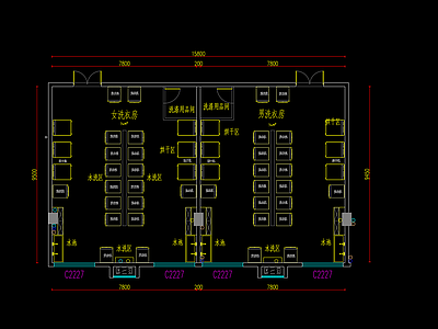 洗衣房工厂员工宿舍洗衣房平面图