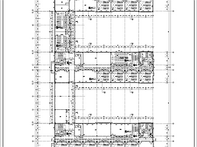 经典教学楼建筑平立剖 施工图