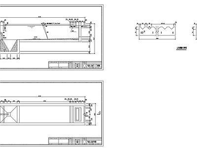 平流池二沉池平面剖面图 施工图