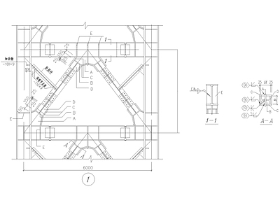 支撑的连接构造 施工图 建筑通用节点