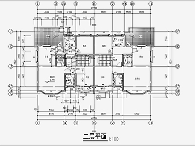 欧式简约别墅建筑 施工图