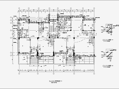 欧式简约别墅建筑 施工图