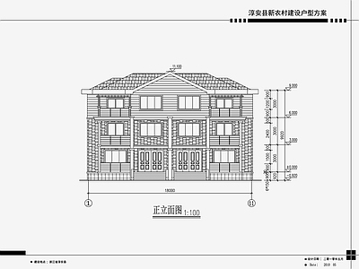 欧式简约别墅建筑 施工图