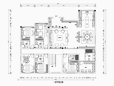 600平别墅平面方案图