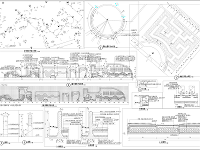 儿童迷宫景墙节点详图 施工图