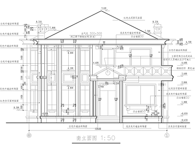 三百平三层豪华别墅建筑 施工图