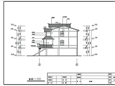 二层别墅建筑 施工图