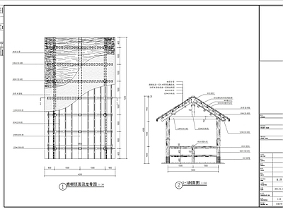 茅草棚详图 施工图 建筑通用节点