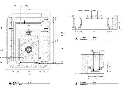 背景装饰柜节点大样 施工图 柜类