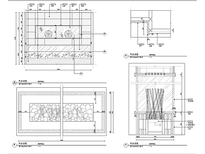 壁炉柜体节点大样 施工图 柜类