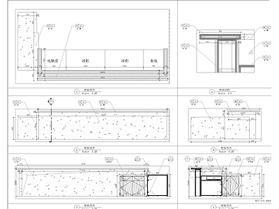 吧台柜体节点详图 施工图 节点