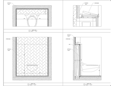 壁挂马桶节点详图 施工图 家具节点