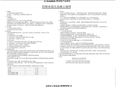 给排水图例及设计说明 图库