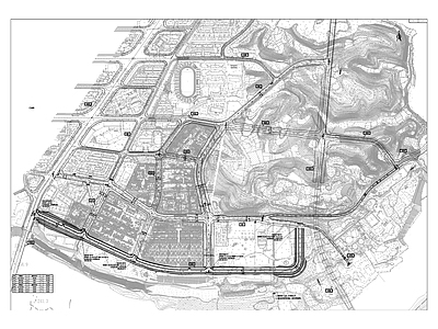 两桥片区滨江路道路工程 施工图 交通道路