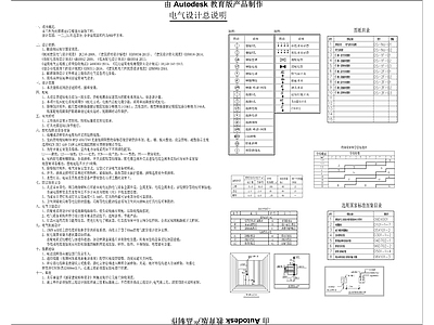 展厅电气图例设计说明 图库