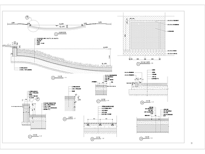 停车场园路花池等详图 施工图 户外
