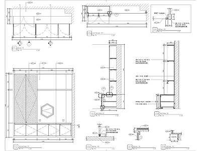 柜体剖面大样 施工图 柜类