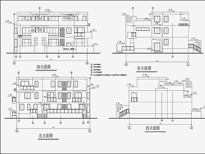 现代别墅建筑 施工图