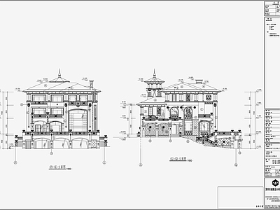 欧式别墅建筑 施工图