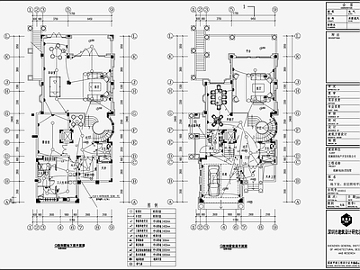 别墅电气 施工图 建筑电气