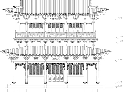 春秋楼古建筑 施工图