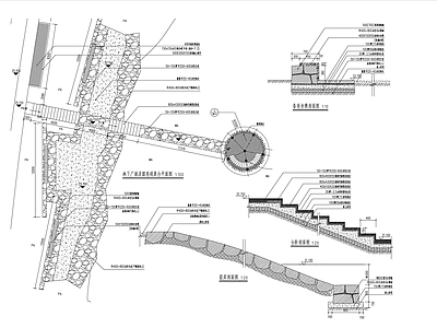 山顶观景台场地节点详图 施工图